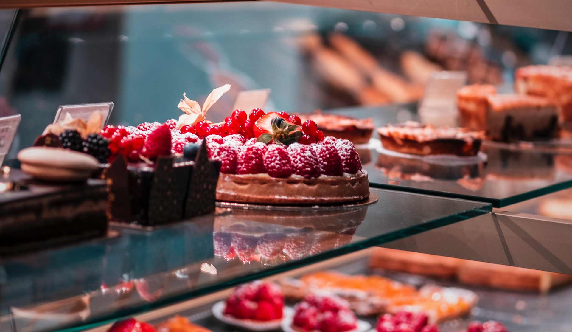 vitrine tartes et gâteaux